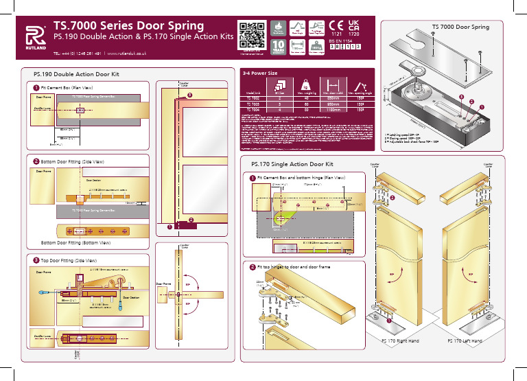 Ts 7000 Floor Spring Range 10 | PDF | Door