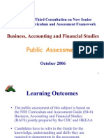 Business, Accounting and Financial Studies: Public Assessment