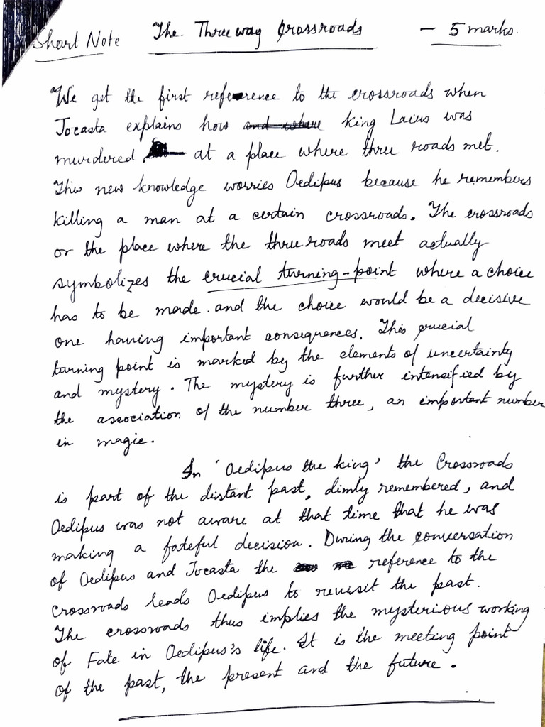 The 3 Way Crossroads 5marks | PDF