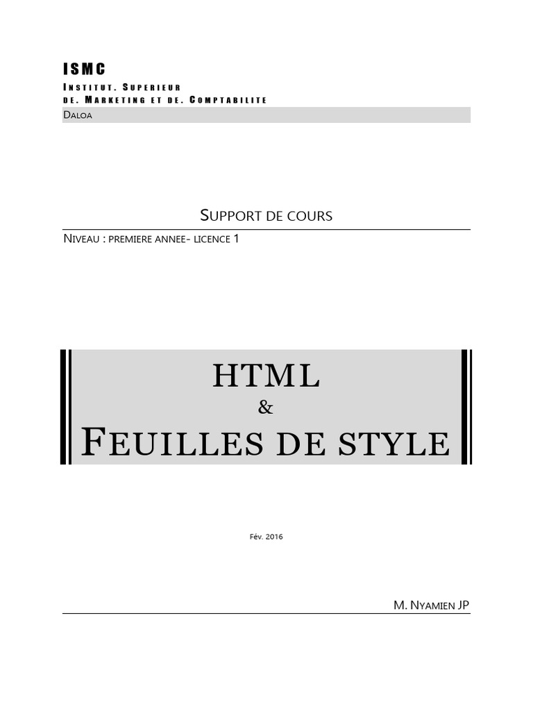 HTML et CSS : Introduction au Web | PDF | Html | Internet