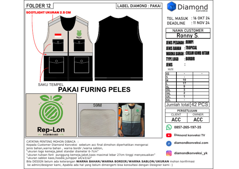 Design Rompi Rep-Lon Acc | PDF