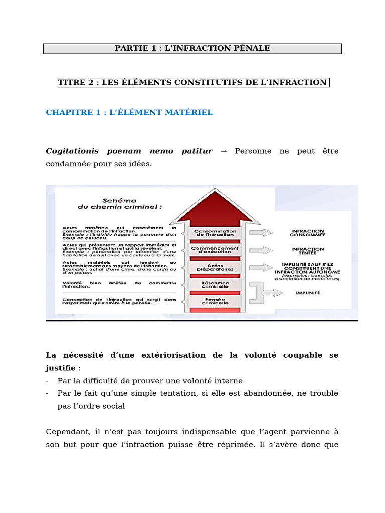 Infraction matérielle et ses éléments | PDF | Crimes | Crime et violence
