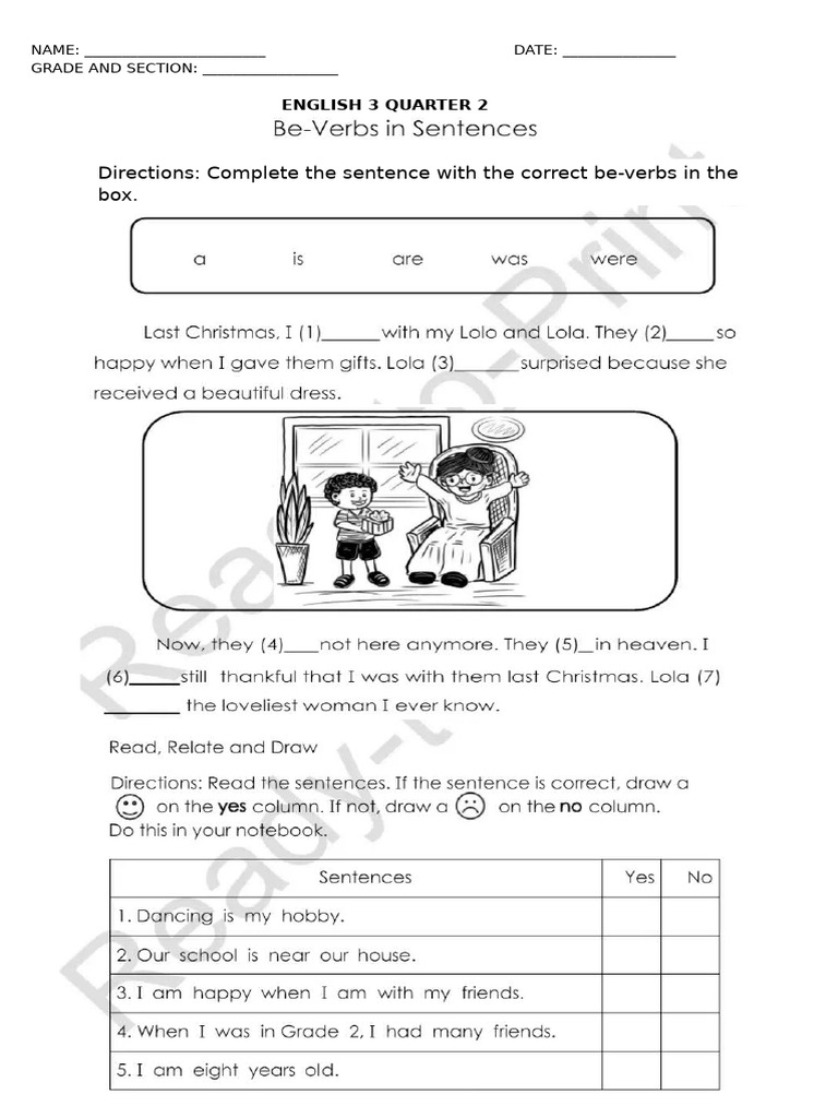 Modular Activity Week 3 Be-Verbs | PDF | Teaching Methods & Materials ...