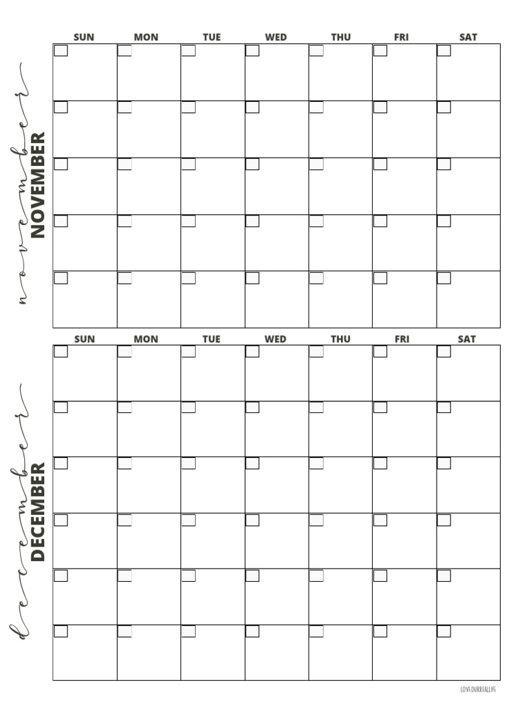 November December Calendars-Loveourreallife | PDF | Art