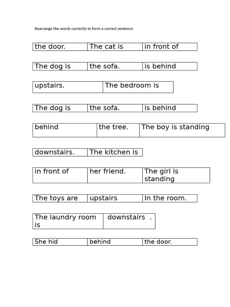 Sentence Rearrangement Puzzle | PDF | Mystery, Thriller & Crime Fiction