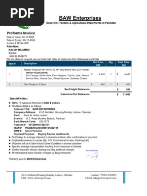 Proforma Invoice 