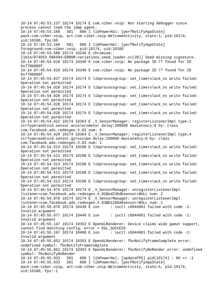 Viber VoIP App Error Log Analysis | PDF | Computer Architecture ...
