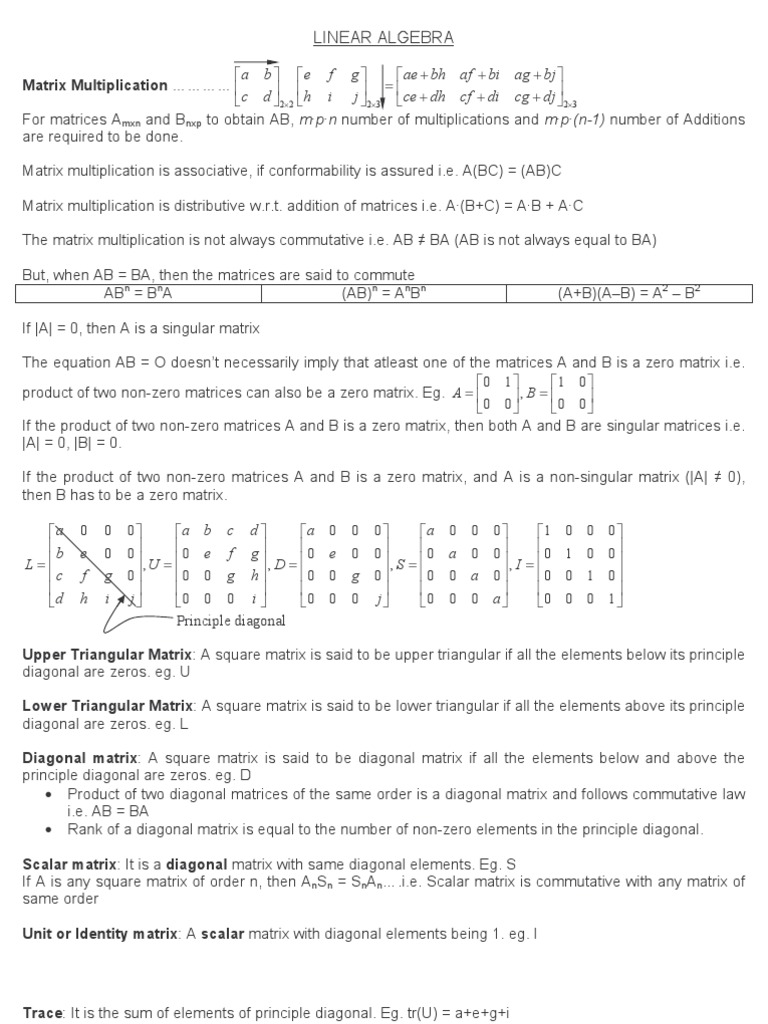 Matrices Cheat Sheet | PDF | Matrix Theory | Theoretical Physics
