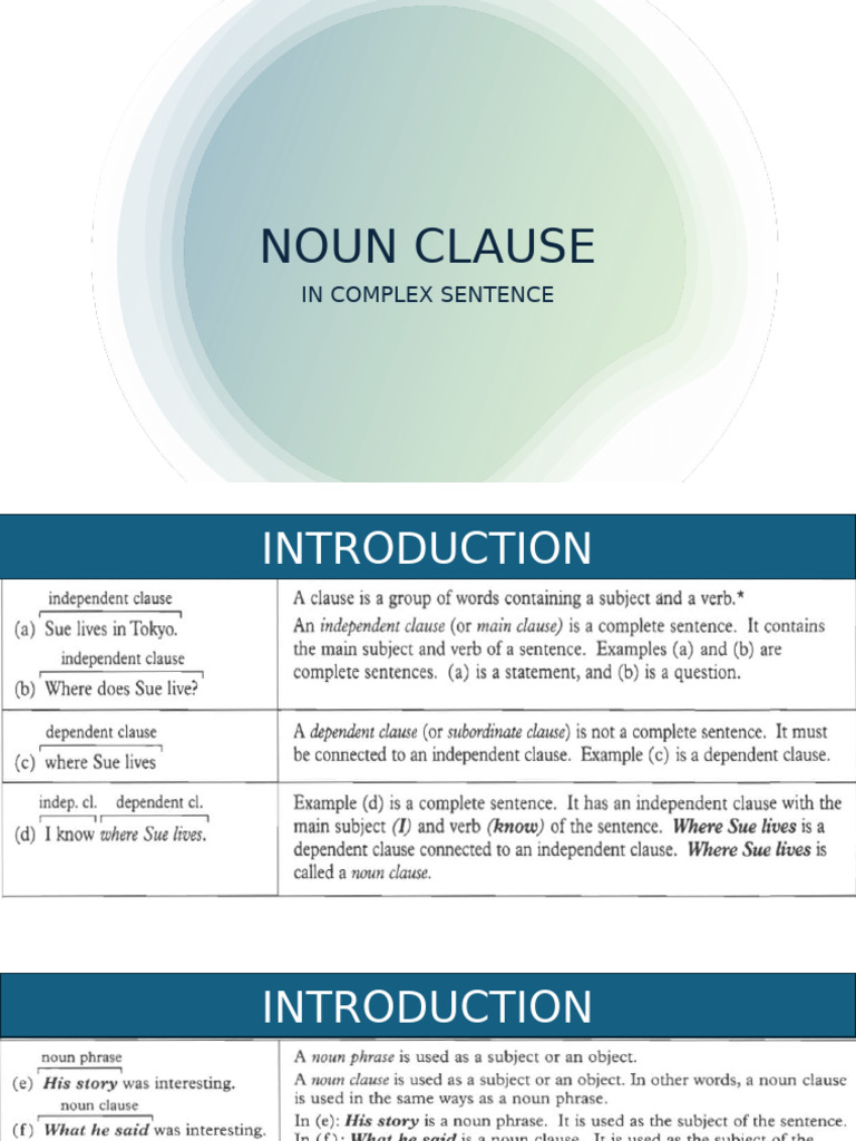 Noun Clause ST024 | PDF | Language Arts & Discipline