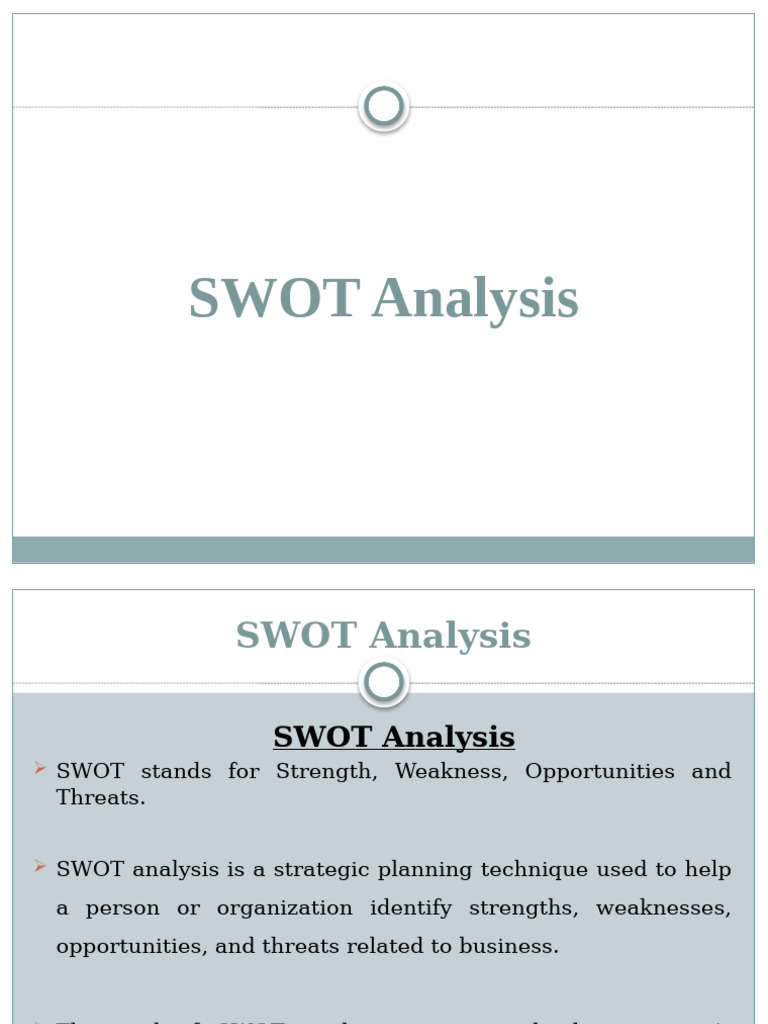 Effective SWOT Analysis Guide | PDF | Business