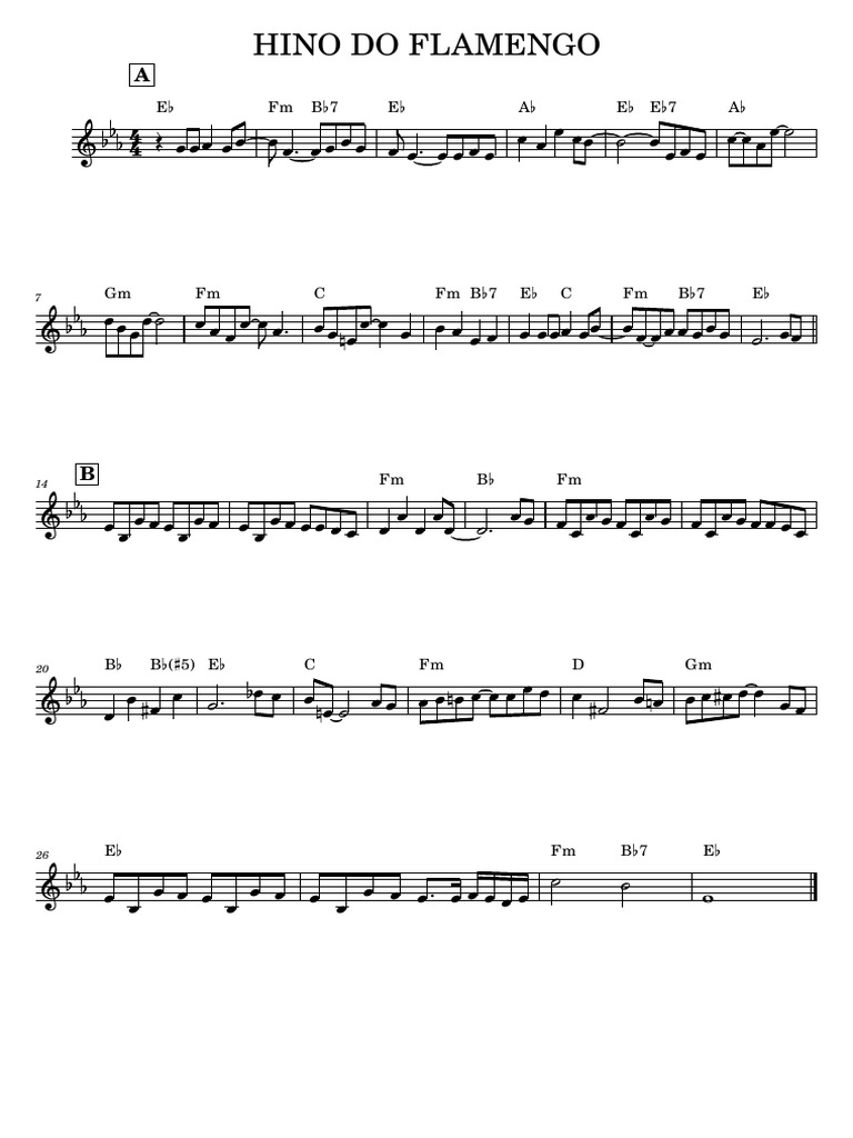 Hino Do Flamengo Lamartine Babo | PDF