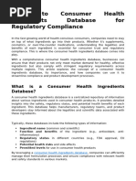 Vistaar Blog - Guide To Consumer Health Ingredients Database For Regulatory Compliance