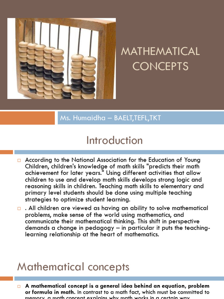 Teaching Math Concepts to Young Learners | PDF | Mathematics | Thought
