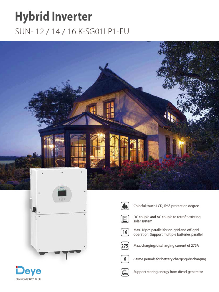 Hybrid Inverter SUN-K Series Specs | PDF | Alternating Current | Power ...