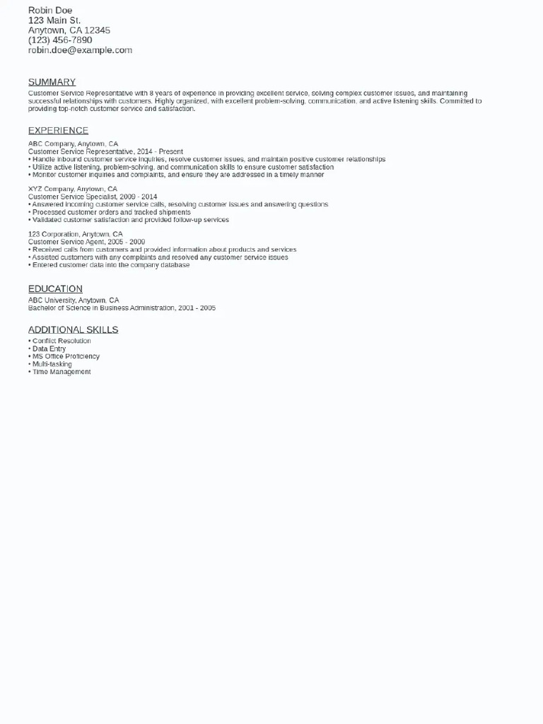 csr sample resume PDF