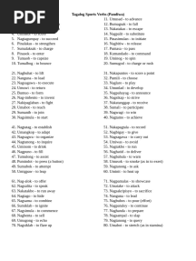 Sports Lingo Tagalog