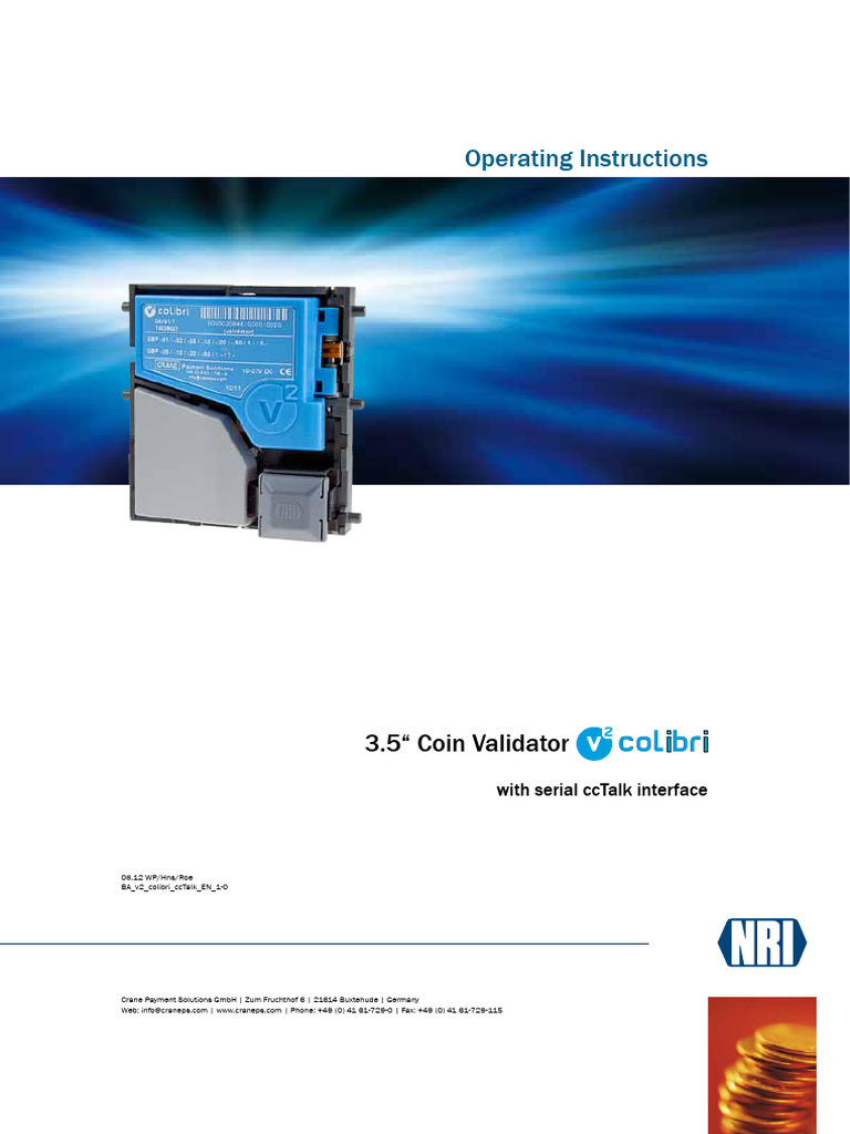 Operating Instructions for v2 Colibri Validator | PDF | Computing ...