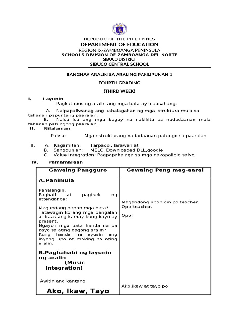 Detailed Lesson Plan in Mother Tongue PDF