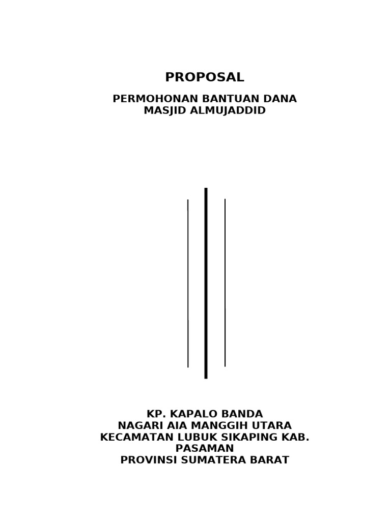 Proposal Bantuan Dana Masjid | PDF