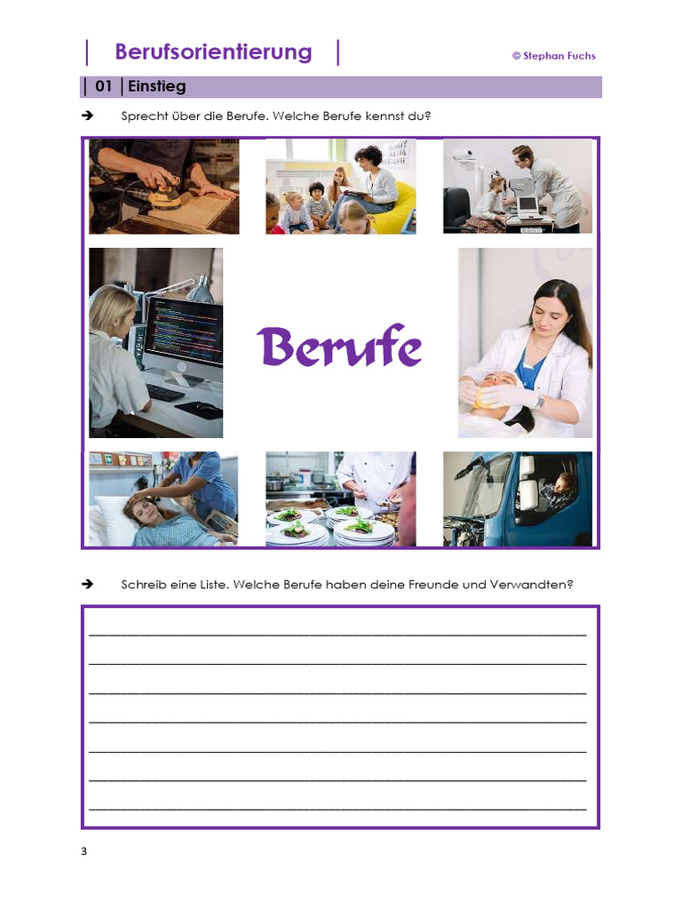 Berufsorientierung DaZ - Einstieg Berufe | PDF