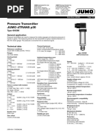 JUMO 404304 Pressure Transmitter Data Sheet | PDF | Alternating Current ...