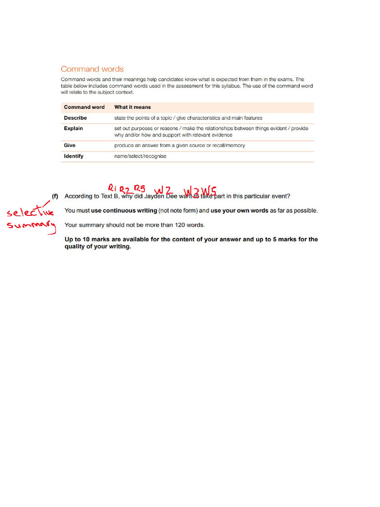 Caie english lang spec summary pdf