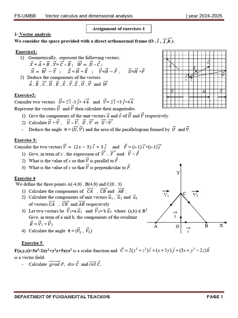 Vector Calculus and Dimensional Analysis | PDF | Euclidean Vector | Gases