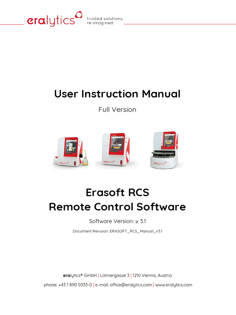 ERASOFT RCS Manual v3.1 | PDF | Computer File | Directory (Computing)