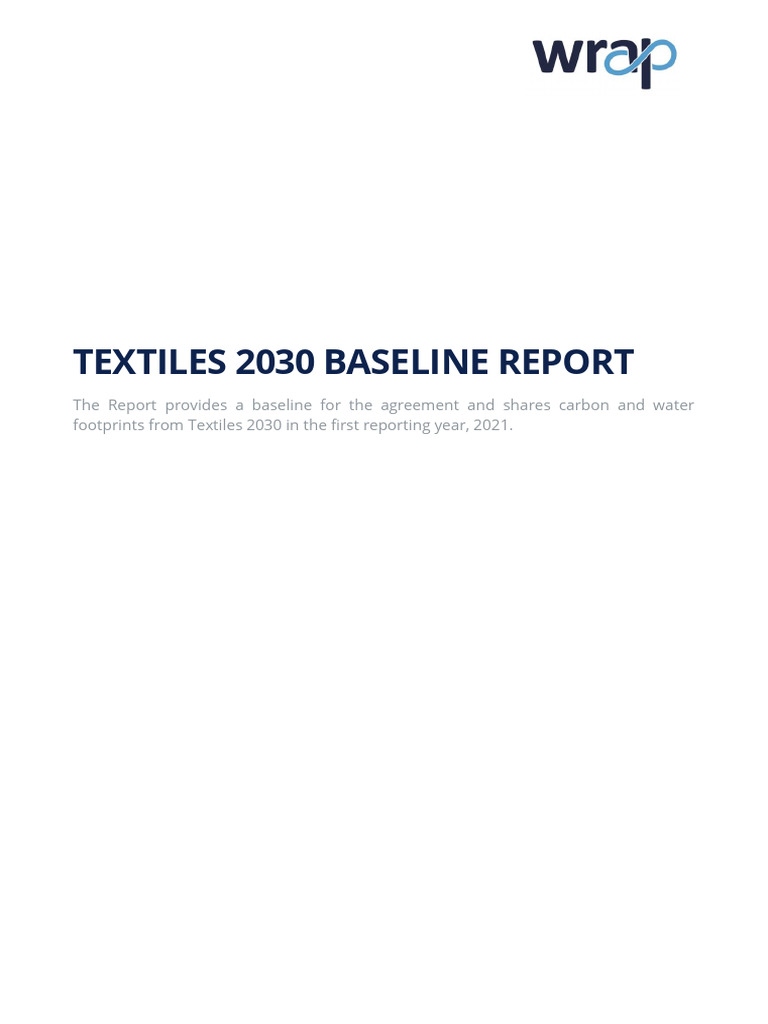 Textiles 2030 Baseline Report 2021 | PDF | Fibers | Cotton