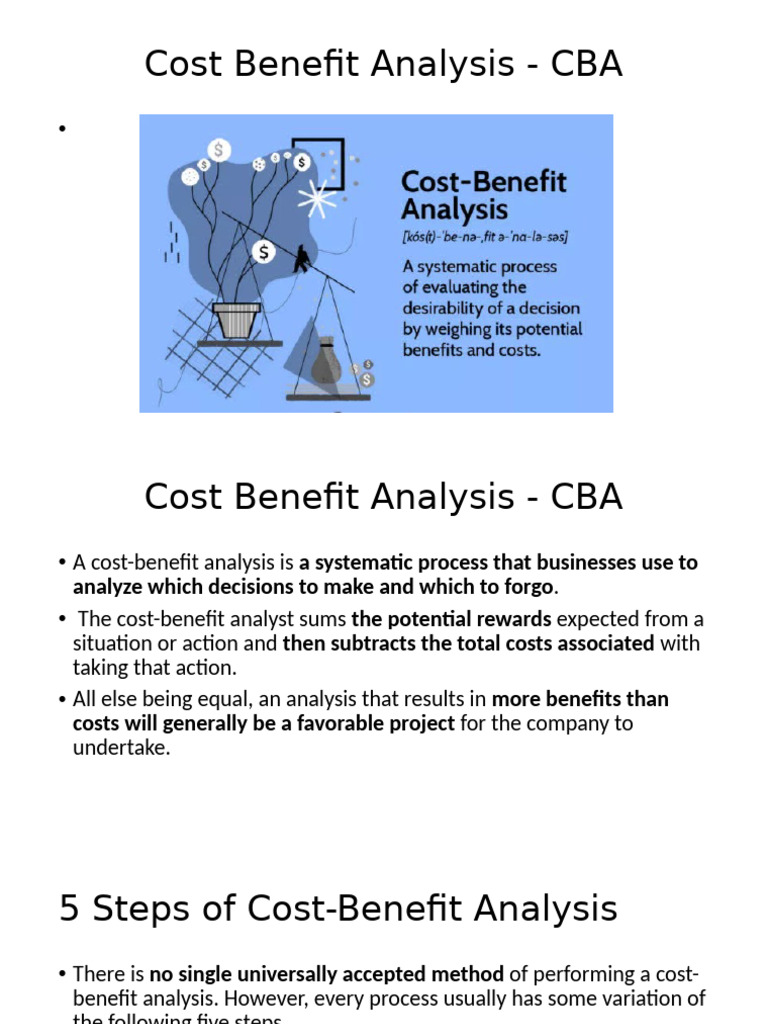 2e. CBA | PDF | Cost–Benefit Analysis | Opportunity Cost