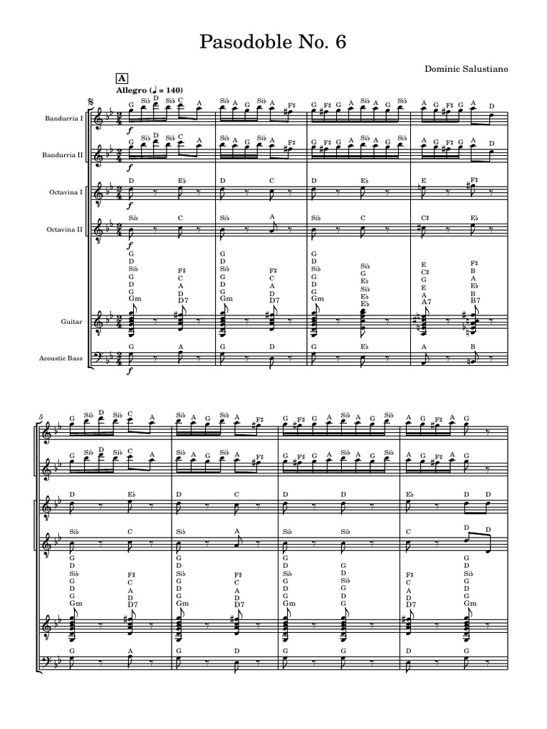 Bagong-Pasodoble-No.6 Rondalla | PDF | Guitar Family Instruments ...
