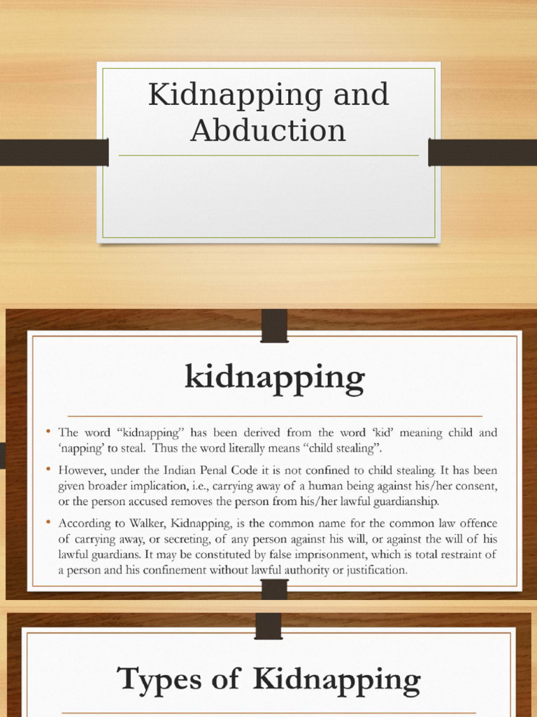 Kidnapping and Abduction | PDF | Kidnapping | Crimes