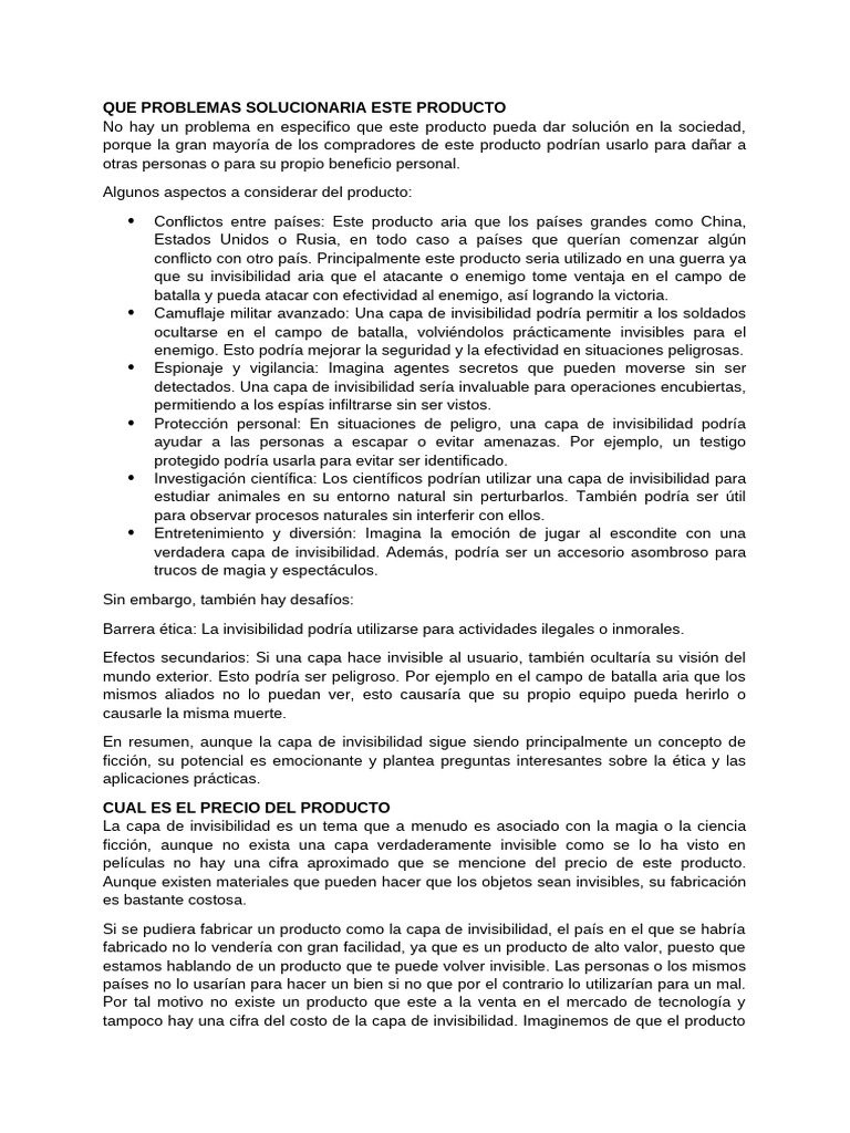 Potencial y Riesgos de la Invisibilidad | PDF | Espionaje
