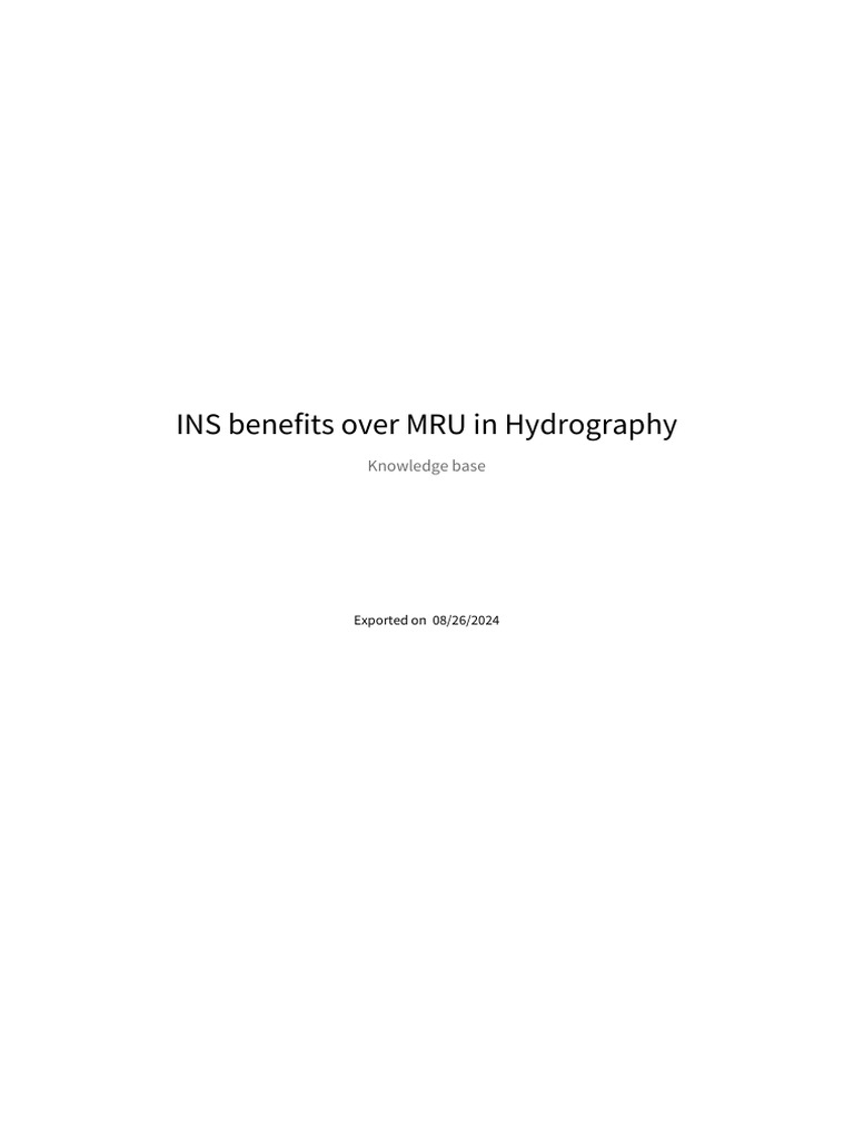 INS vs MRU in Hydrographic Surveys | PDF | Inertial Navigation System ...