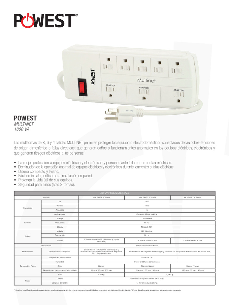 Powest - Multinet 6T | PDF | Electricidad | Ingenieria Eléctrica