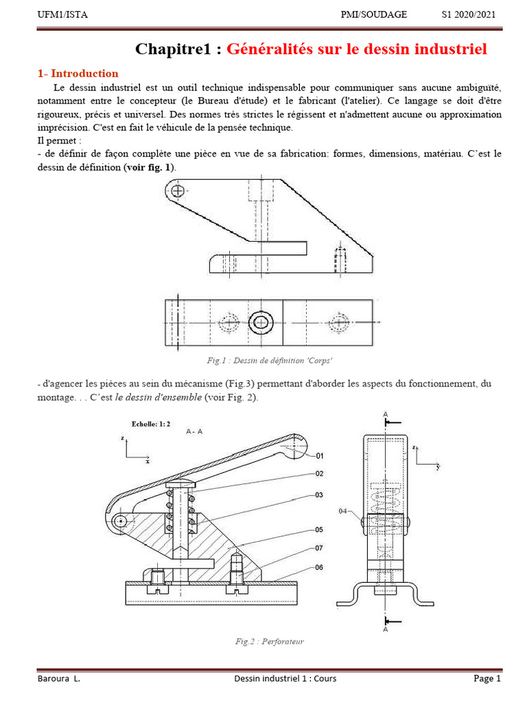 Généralités sur le dessin industriel | PDF | Dessin technique | Dessin