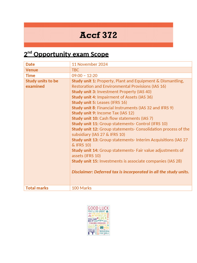 Scope Accf 372 2nd Opportunity Exam | PDF