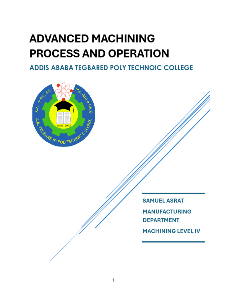 Advanced Machining Techniques | PDF | Accuracy And Precision | Machining