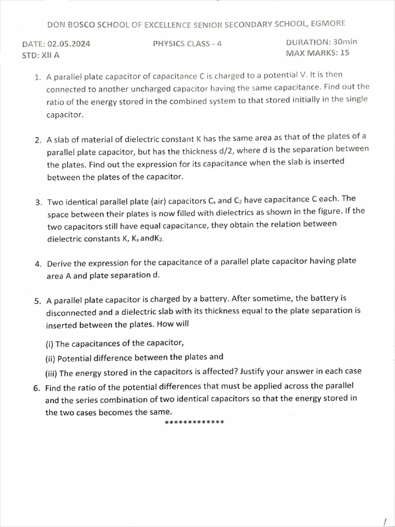 Class Test - 4 - Sai | PDF