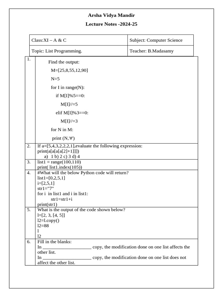 File - 1728537577 - Practice Questions List 2 | PDF | Computing ...