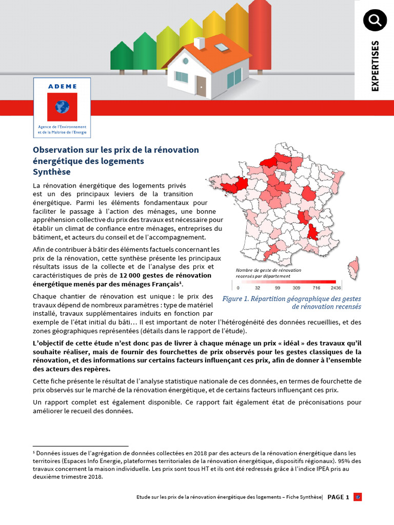 Prix de la rénovation énergétique en France | PDF | Technologie et ...