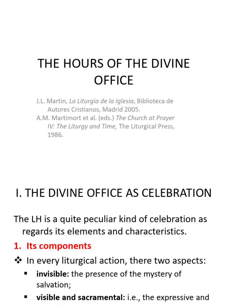 Understanding the Divine Office Hours | PDF | Christian Worship And ...