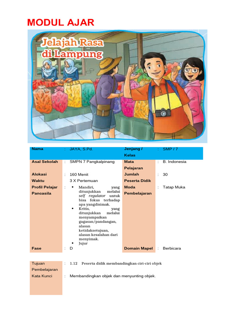 Modul Ajar 3 | PDF | Karier & Perkembangan | Seni & Disiplin Bahasa