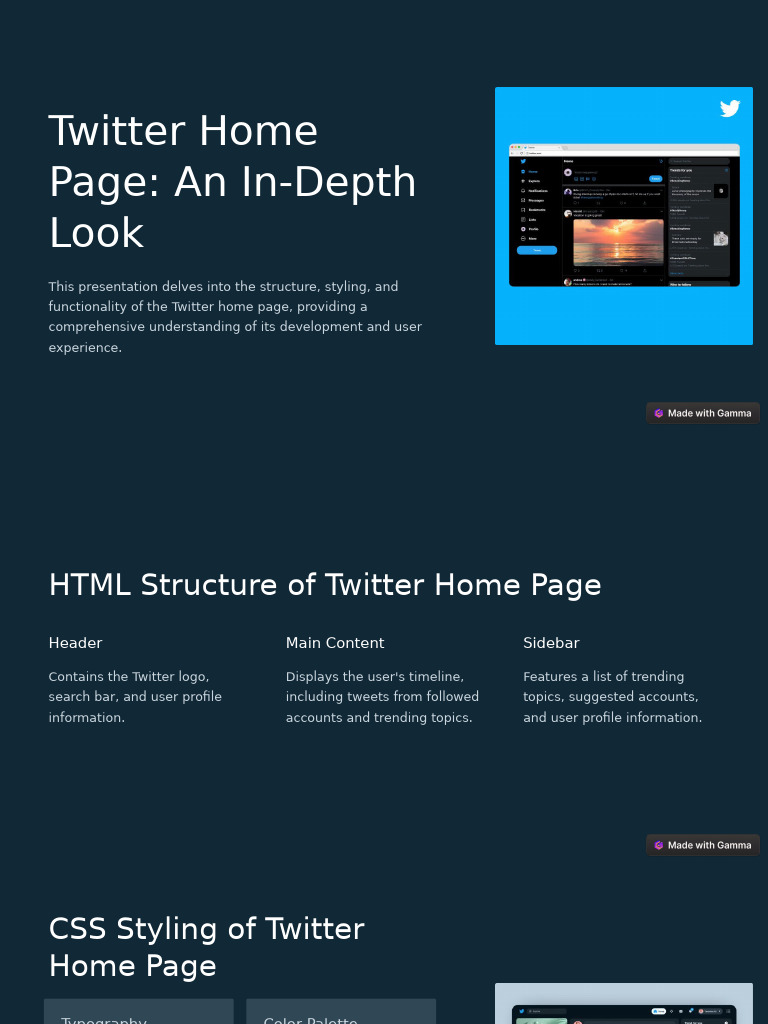 Twitter Home Page An in Depth Look | PDF | Websites | Page Layout