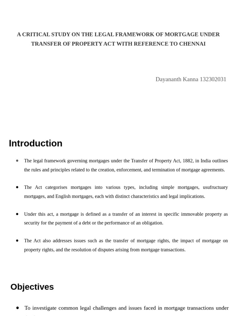 Property Law | PDF | Mortgage Law | Mortgages