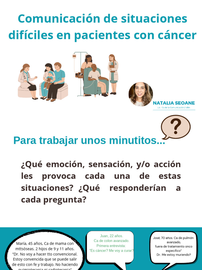 Comunicación En Situaciones Difíciles En Pacientes Con Cáncer Pdf
