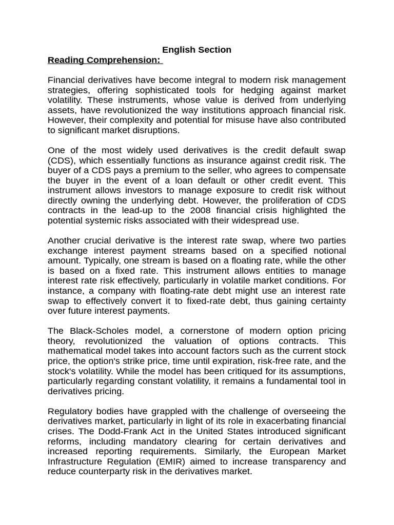 Understanding Financial Derivatives | PDF | Derivative (Finance ...