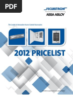 Securitron Price Book 2012