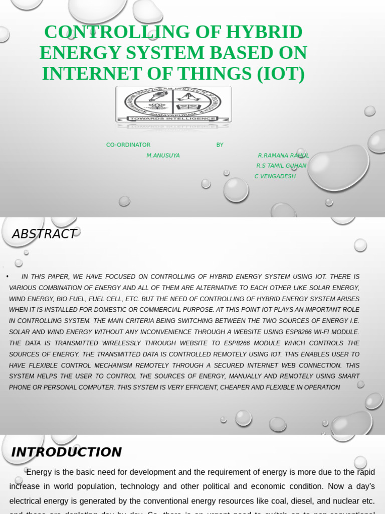 Controlling of Hybrid Energy System Based On Internet | PDF | Internet ...