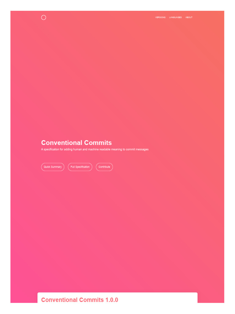 Conventional Commits Specification Guide | PDF | Parsing | Letter Case